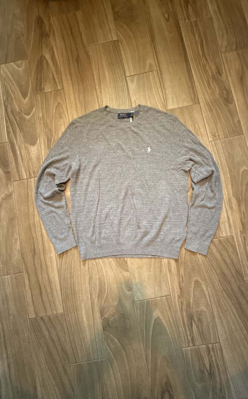 Polo Ralph Lauren Heather Grey Crewneck Sweater Size L
